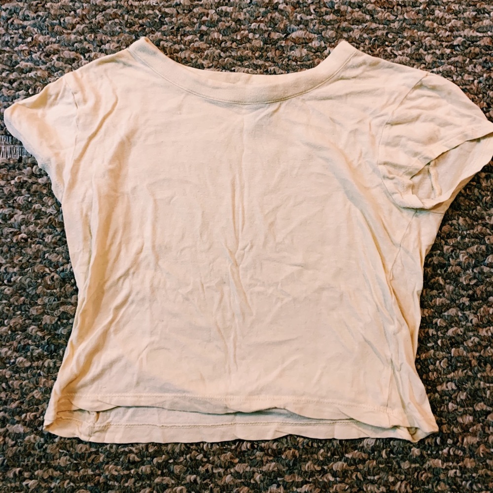 plain yellow tee